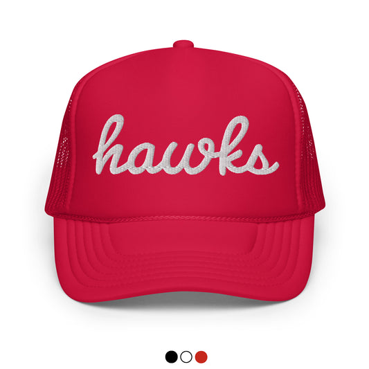 Trucker Hat - Hawks Hockey Cursive