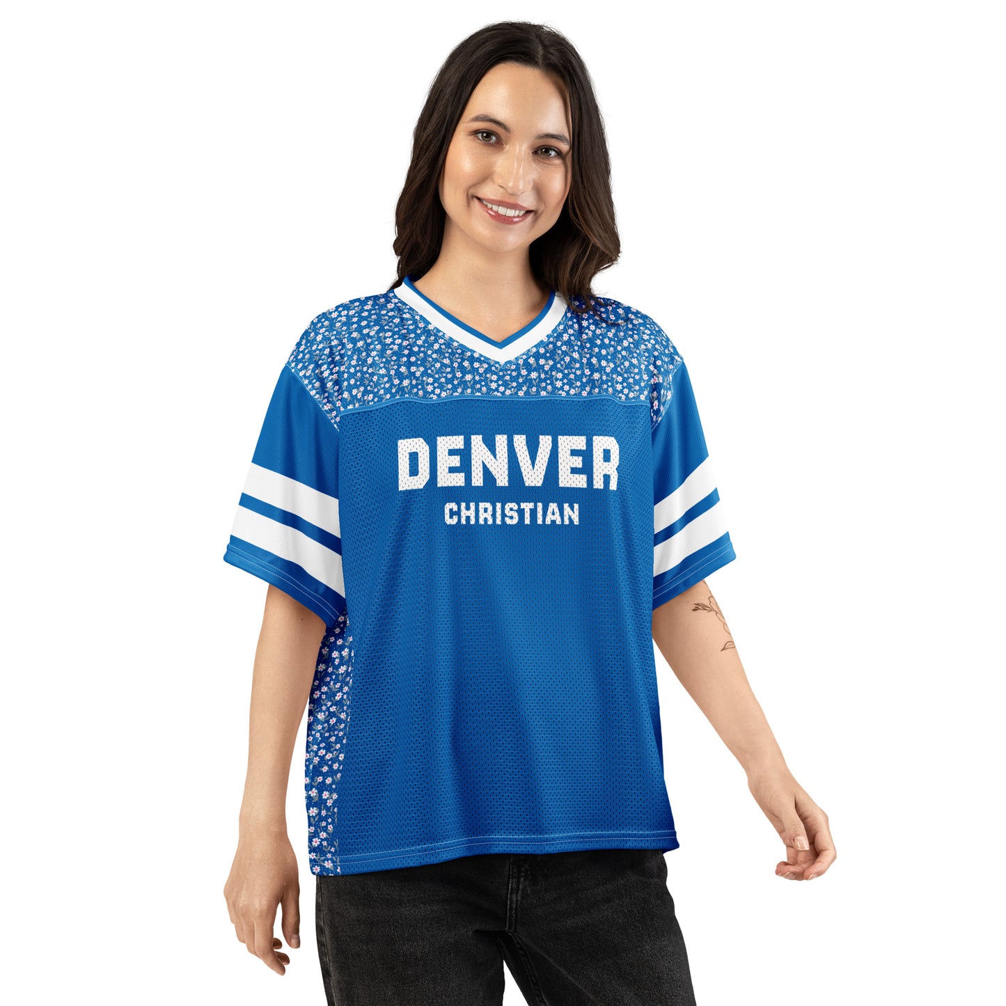 Boxy Football Jersey - Denver Christian #1 Fan CUSTOM