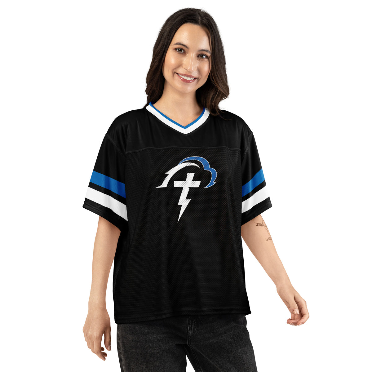 Boxy Football Jersey - Denver Christian Black Out CUSTOM