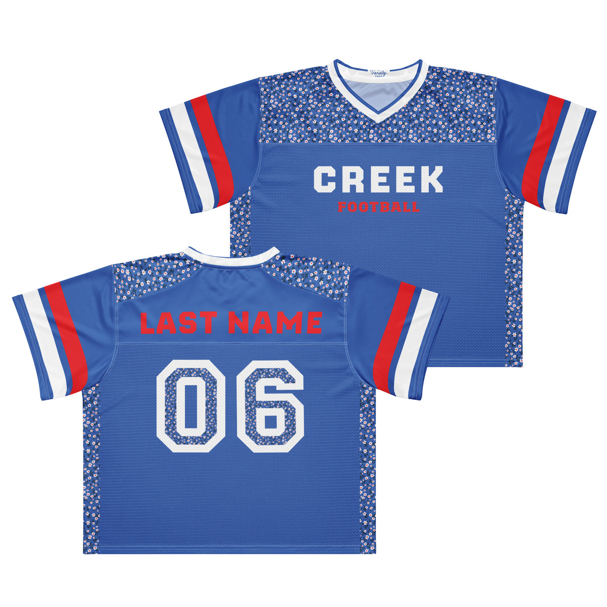 Boxy Football Jersey - Creek #1 Fan CUSTOM