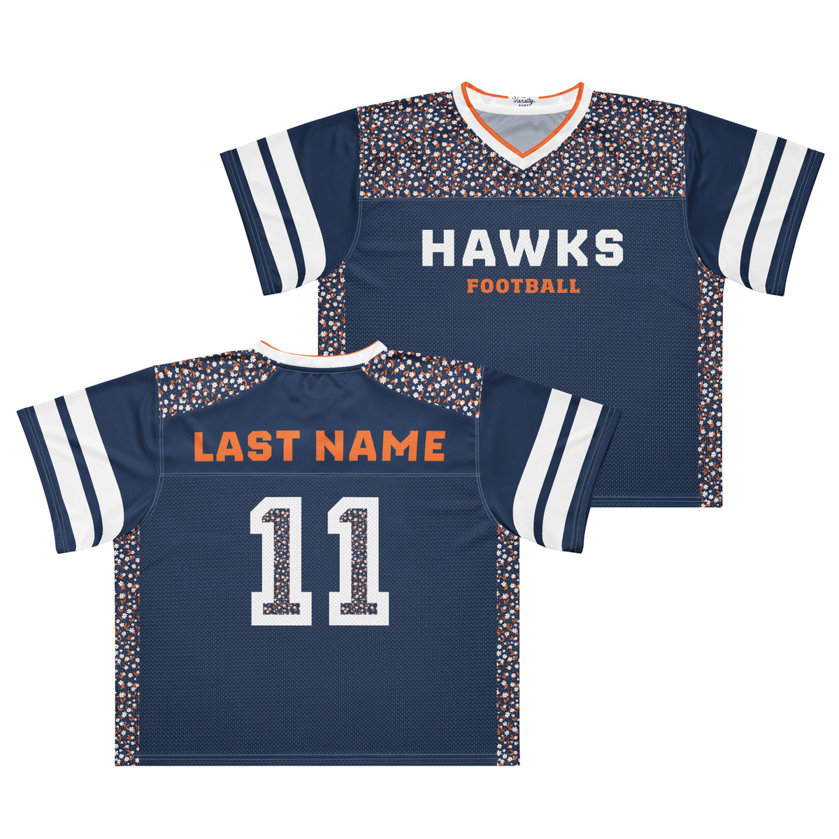 Boxy Football Jersey - Hawks #1 Fan CUSTOM