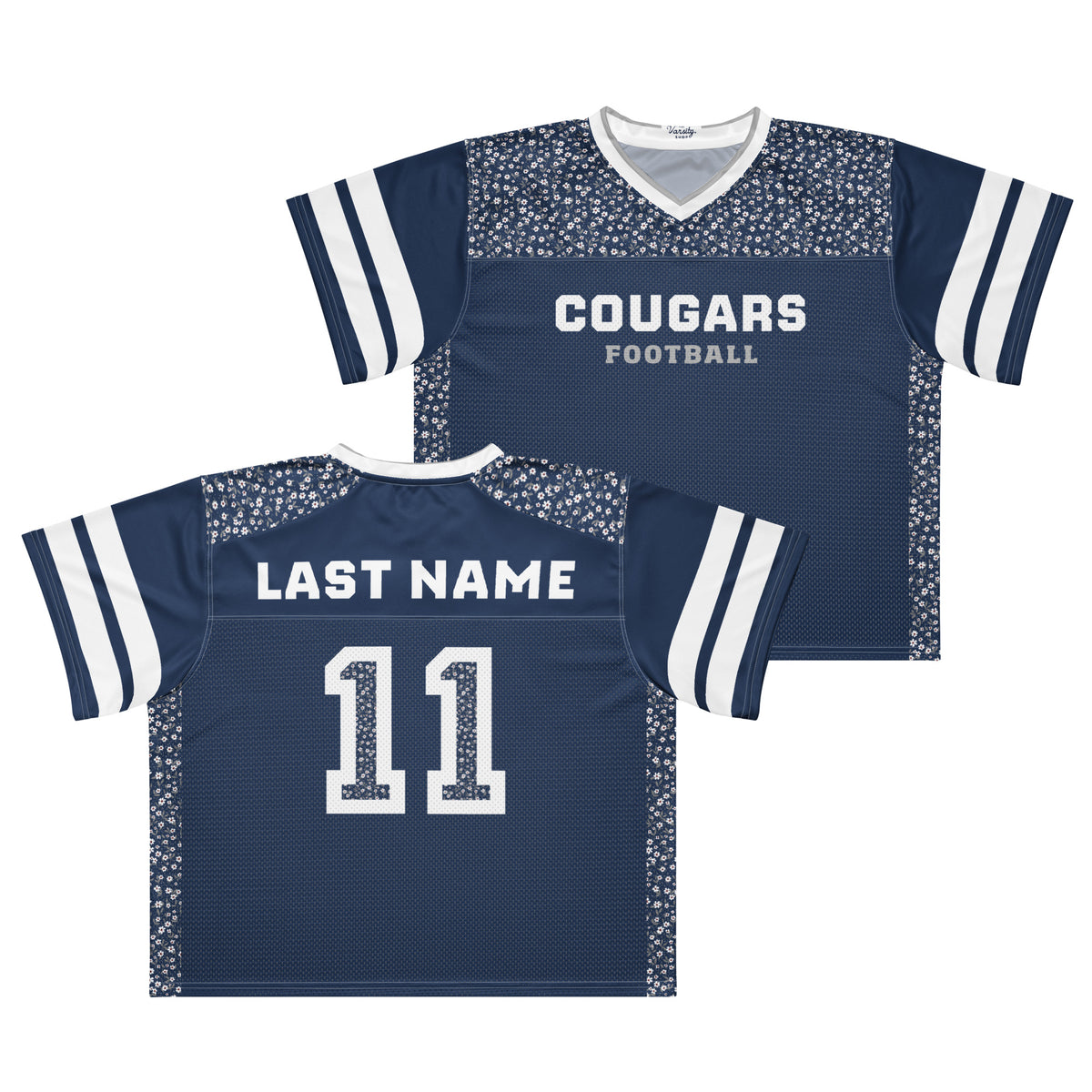 Boxy Football Jersey - Cougars Football #1 Fan CUSTOM