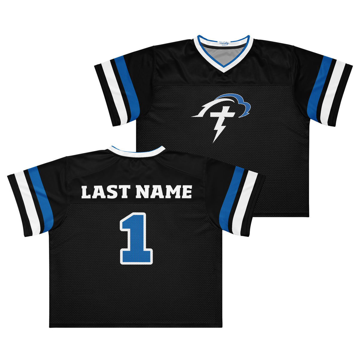 Boxy Football Jersey - Denver Christian Black Out CUSTOM